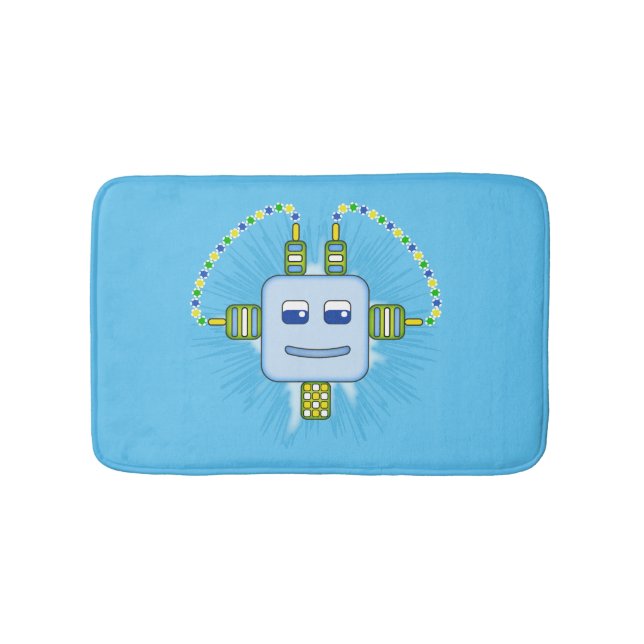 Tapis De Bain Robot Booboobot - Petit Mat Bain (Devant)