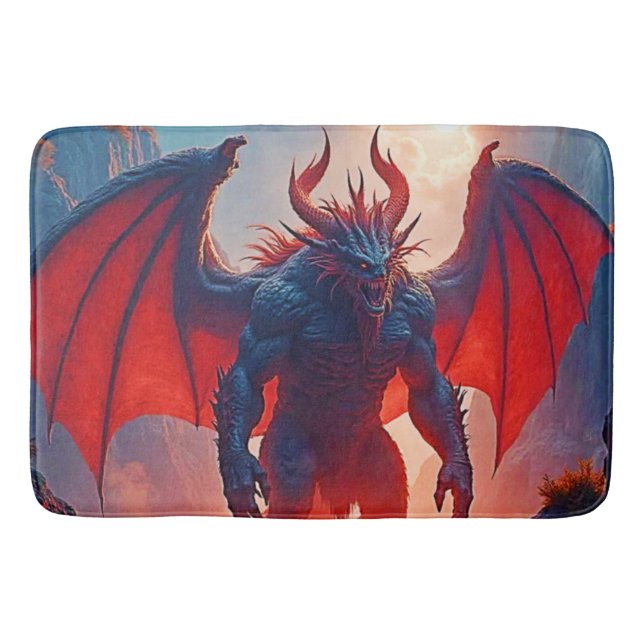 Tapis De Bain Roi Démon : Art de l'Ombre Éternelle du Dragon (Devant)