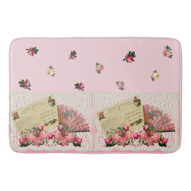 Tapis De Bain Romance Victorienne - Ventilateur Antique, Carte P (Devant)