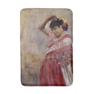 Tapis De Bain Romani Gypsy Woman Dancing (par Albert Edelfeel)