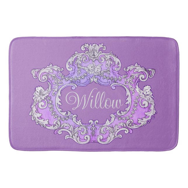 Tapis De Bain Romantique, Feminine, Personnalisé (Devant)