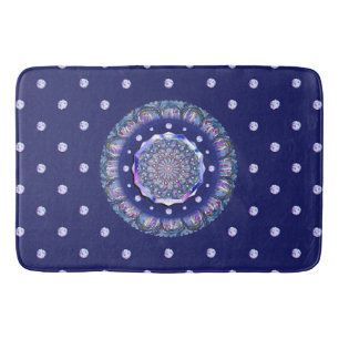 Tapis De Bain Rosace bleue