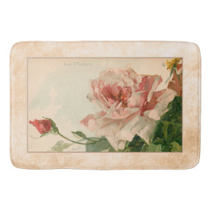 Tapis De Bain Rose antique romantique de rose