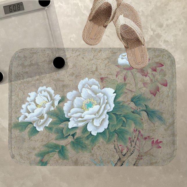 Tapis De Bain Rose blanche (Créateur téléchargé)
