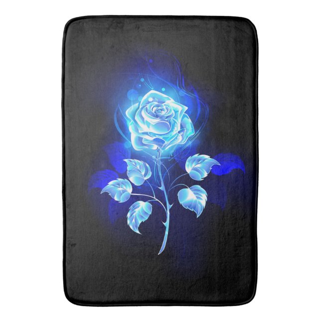 Tapis De Bain Rose bleu brûlant (devant Vertical)
