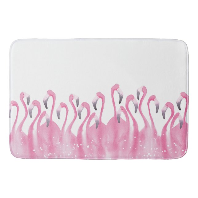 Tapis de bain rose de Flamant rose (Devant)