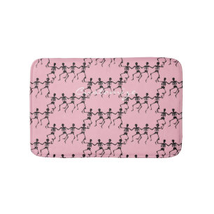 Tapis De Bain Rose de Halloween Thunder_Cove de squelettes de