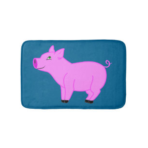 Tapis de bain rose de porc