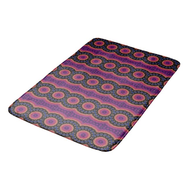 Tapis De Bain Rose et bleu 3501a (Angle)