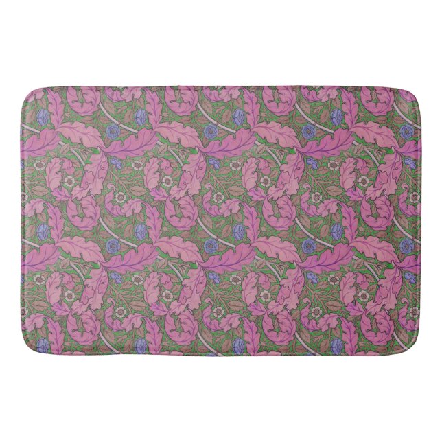 Tapis De Bain Rose et vert floral William Morris Acanthus & Rose (Devant)