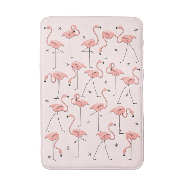 Tapis de bain rose flamants (Devant (Vertical))