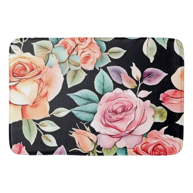 Tapis De Bain Rose Garden Motif Design (Devant)