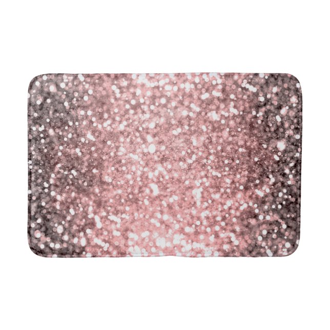 Tapis De Bain Rose Gold Éclairage Filles Glittery Sparkly (Devant)