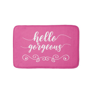 Tapis De Bain Rose mignon Bonjour magnifique