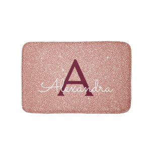 Tapis De Bain Rose or Bourgogne Parties scintillant étincelle Mo
