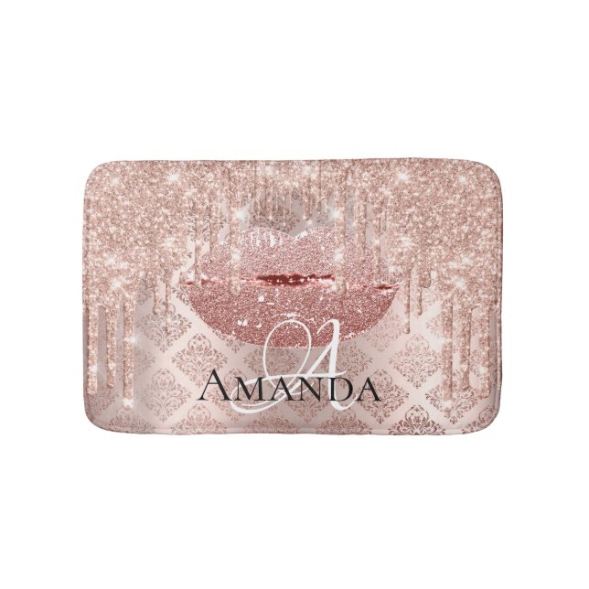 Tapis De Bain Rose Pink Parties scintillant royale nom maquillag (Devant)