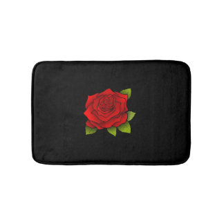 Tapis De Bain rose rouge