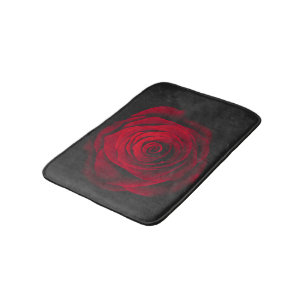 Tapis De Bain Rose rouge sur effet vintage arrière - plan noir