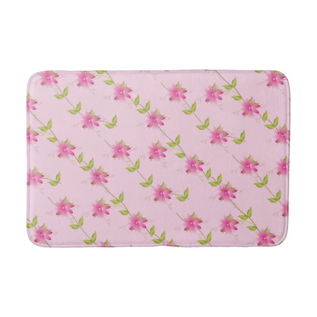 Tapis De Bain Rose sur rose (Devant)