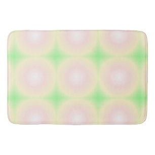Tapis De Bain Rose vert pâle Blanc 3D Optique Motif dégradé