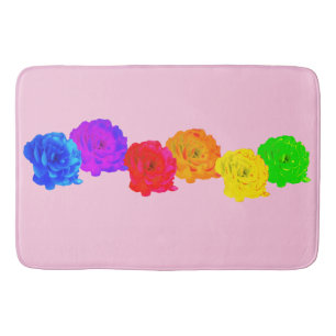 Tapis De Bain Roses arc-en-ciel