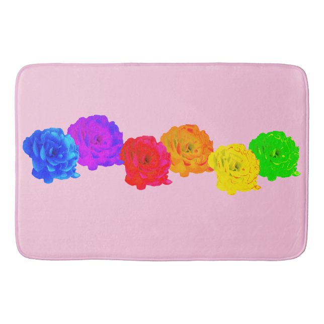 Tapis De Bain Roses arc-en-ciel (Devant)