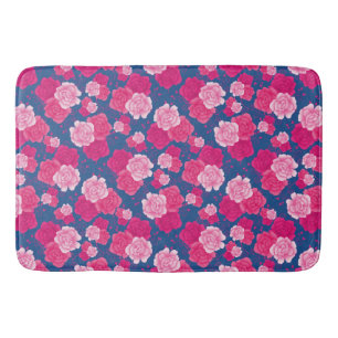 Tapis De Bain Roses roses et torsades sur mesure