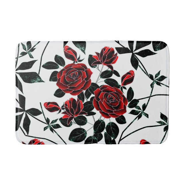 Tapis De Bain Roses rouges. (Devant)