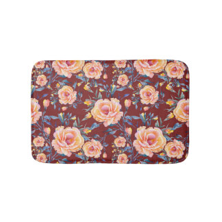 Tapis De Bain Roses, sans soudure, motif arrière - plan rouge