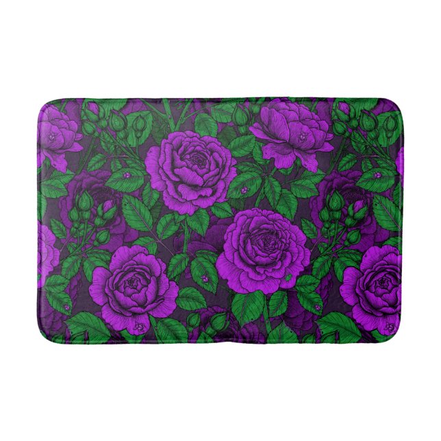 Tapis De Bain Roses violets (Devant)