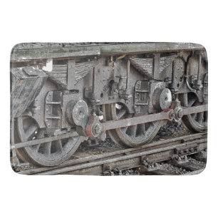 TAPIS DE BAIN ROUES DE TRAIN À VAPEUR