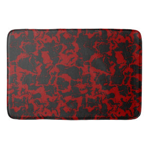 Tapis De Bain Rouge et gris