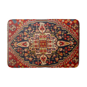 Tapis De Bain Rouge orange antique Vintage Perse orientale tapis