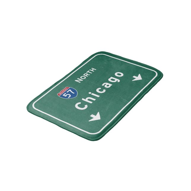 Tapis De Bain Route d'autoroute d'autoroute nationale de Chicago (Angle)