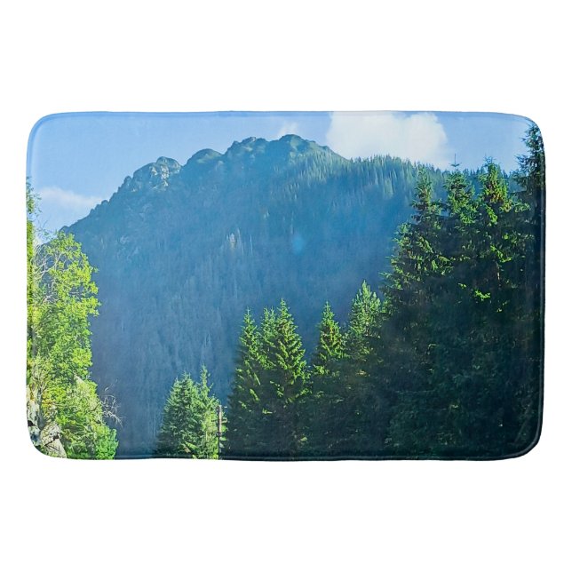 Tapis De Bain Route forestière des Carpates – Impression de mont (Devant)