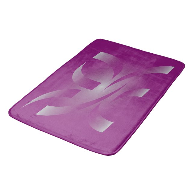 Tapis De Bain Rubans magenta (Angle)