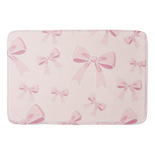 Tapis De Bain Rubans roses mignon cottage chic coquette