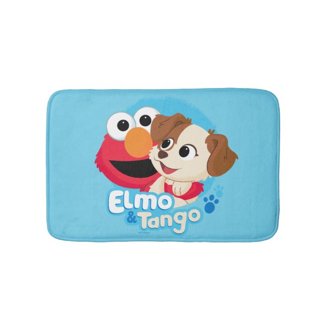 Tapis De Bain Rue Sésame | Badge Elmo & Tango (Devant)