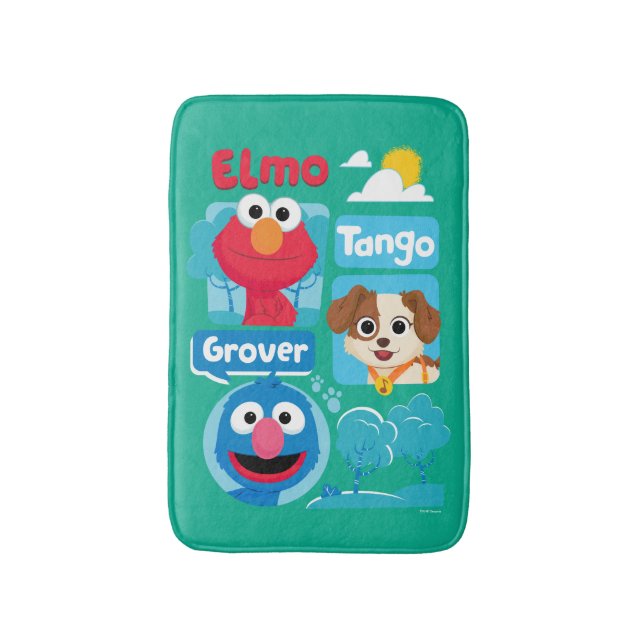 Tapis De Bain Rue Sésame | Elmo, Tango, & Grover Park Graphic (Devant (Vertical))