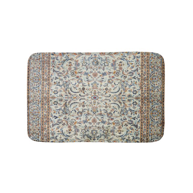 Tapis De Bain Rug gris à la crème poussiéreuse de la Perse centr (Devant)