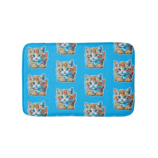 Tapis De Bain Running into orange kittens