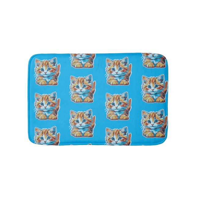 Tapis De Bain Running into orange kittens (Devant)