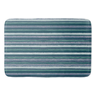 Tapis De Bain Russe Forest Green Stripes Art par Heva Weva