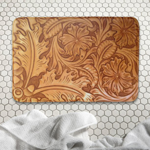 Tapis De Bain Rustic brown cowboy fashion western leather