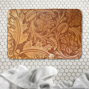 Tapis De Bain Rustic brown cowboy fashion western leather