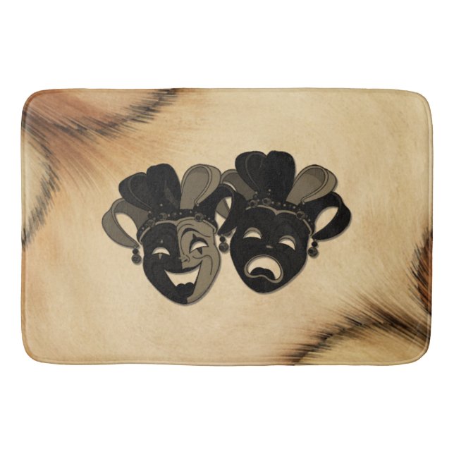 Tapis De Bain Rustic Comedy and Tragedy Theater Design (Devant)
