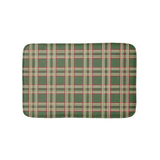 Tapis De Bain Rustique Green Plaid Lodge Bain Mat Salle de bain