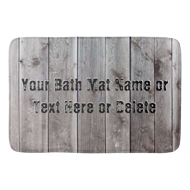 Tapis de bain rustique personnalisé pour la garçon (Devant)