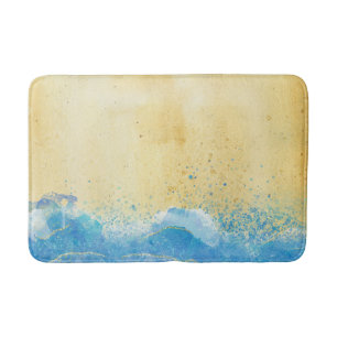 Tapis De Bain Sable d'aquarelle et bain d'eau