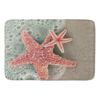 Tapis De Bain sable de plage avec des étoiles de mer